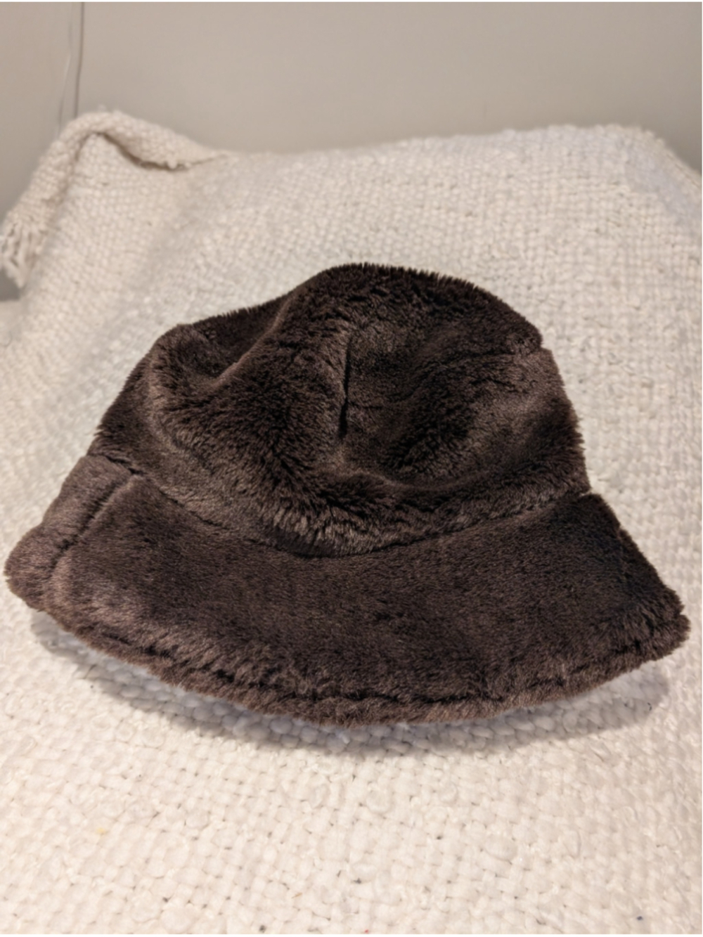Women's Principles Brown Faux Fur Bucket Hat One Size